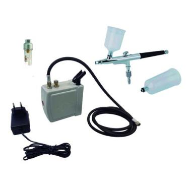 Imagem de Kit Aerografia ONETOOLS - Mini Compressor + Aerógrafo 0,3mm 2 Canecas 