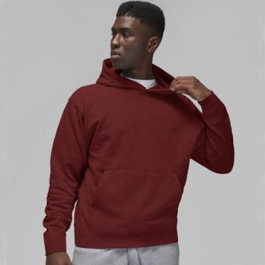 Imagem de Blusa de Moletom Masculina Canguru com Capuz e Bolsos Cores - Slim Fit