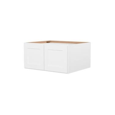 Imagem de Furinno Armário de cozinha com 2 portas, pronto para montar, 61 cm P x 76 cm L x 38 cm A, branco