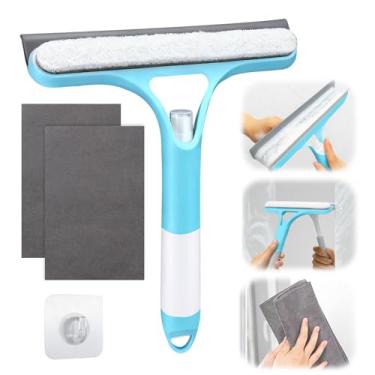 Imagem de XANGNIER Kit de ferramentas de limpeza de janelas, raspador de limpeza de janela 3 em 1 2025 com spray, pano de limpeza mágico espesso, rodo de limpeza de janela para vidro, espelho, portas de