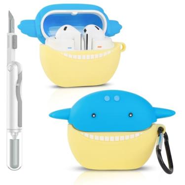 Imagem de Capa para Samsung Galaxy Buds 3/3 Pro (2024) | para fones de ouvido Galaxy Buds 3 FE (2025) | Capa protetora de carregamento de silicone | Design de pele de vários estilos | com kit de limpeza e