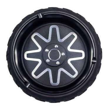 Imagem de Cinzeiro em liga metálica de alumínio em forma de pneu para fumantes -