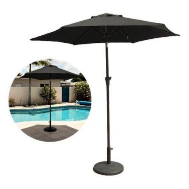 Imagem de Ombrelone Guarda Sol Central 2,30 Metros Com Base Jardim - Revomax Omb