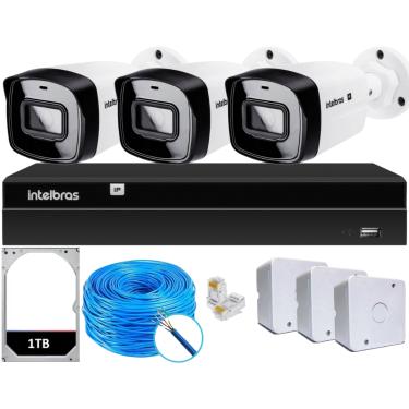 Imagem de Kit 3 Câmeras IP Vipc Intelbras NVD 1404P HD 1TB