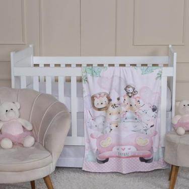 Imagem de Manta Soft Estampada Baby 0,75 x 1,00 Quarto Bebê Aconchegante Criança