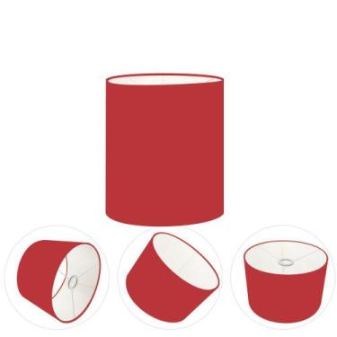 Imagem de Cúpula Abajur Cilíndrica Cp-8001 Ø13x15cm Bordô - Vivare