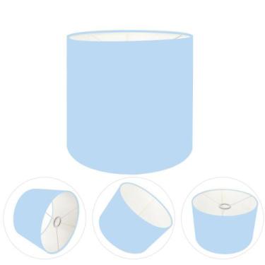 Imagem de Cúpula Abajur Cilíndrica Cp-7009 Ø25x20cm Azul Bebê - Vivare