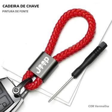 Imagem de Chaveiro De Metal Com LOGO Personalizado Em Corda Trançada Para JEEP G