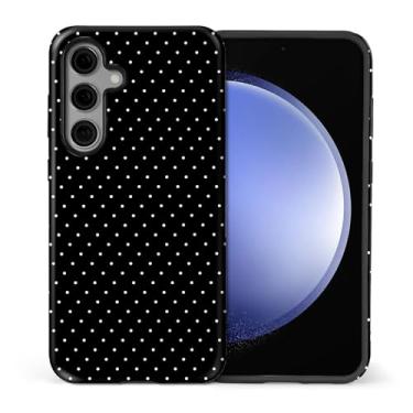 Imagem de casesok Capa para Samsung Galaxy S25 FE, capa rígida de camada dupla + capa de telefone de silicone, proteção total à prova de choque para Samsung Galaxy S25 FE - linda bolinhas pretas