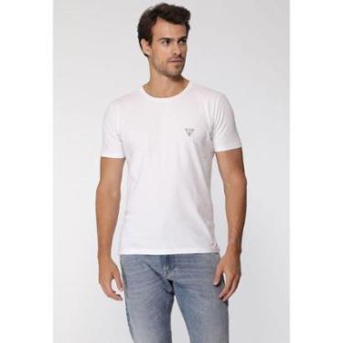 Imagem de Camiseta Guess Masculina Basica Gola Redonda Branca-Masculino