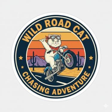 Imagem de Adesivo Decorativo para Carro e Moto, Modelo Gatinho (Adesivo90)