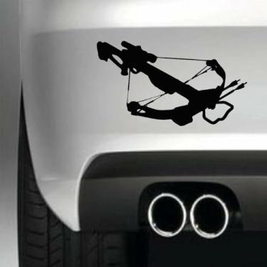 Imagem de Pacote com 2 adesivos autoadesivos de besta para para-choque de janela de carro, caminhão, 17,9 x 10,1 cm