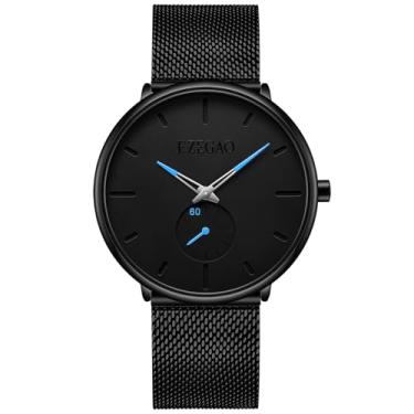 Imagem de F.ZEGAO Relógio à prova d'água para natação, relógio analógico de mergulhador de segunda mão masculino azul