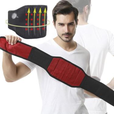 Imagem de Cinta Cervical Lombar Auto Aquecedora Magnetica Turmalina Suporte Colu