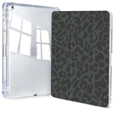 Imagem de Jngnpn Capa para iPad 9ª/8ª/7ª geração, 10,2 polegadas (versão 2021/2020/2019), capa transparente fina e tripla traseira transparente com suporte para lápis e capa hibernar/despertar automática