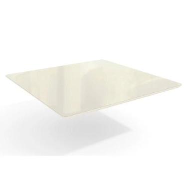 Imagem de Tampo Mesa Sala de Jantar Madeirado c/Vidro TA28 105x105cm Off White -