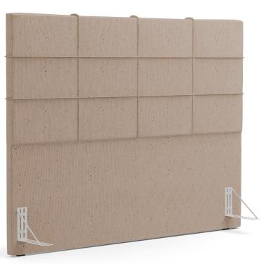 Imagem de Cabeceira para Cama Box Roma W01 Queen 160 cm Linho Bege Lyam Decor
