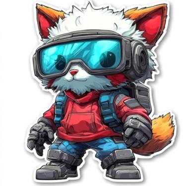 Imagem de Adesivo de Parede Anime Monstros Fofinhos Decorativo para Quarto Infantil 50x50cm