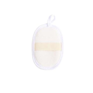 Imagem de Pacote com 2 esfregões de bucha natural, esponja de banho esfoliante para homens e mulheres, pano de lavagem corporal de fibra vegetal