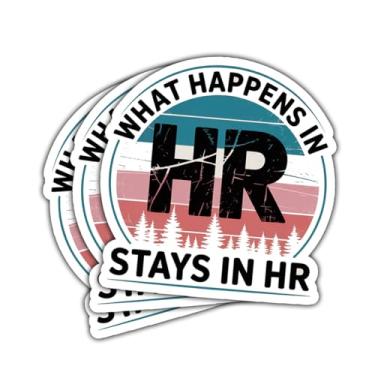 Imagem de Adesivos What Happens in HR Stays in HR, adesivos engraçados de vinil de recursos humanos para humor de escritório, laptops, garrafas de água, presentes de colegas de trabalho para profissionais de RH