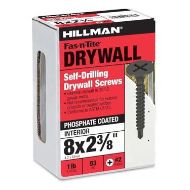 Imagem de The Hillman Group 47114 8 x 2-3/8-Inch Self Drilling Drywall Screw Number 2 Self Drilling Point