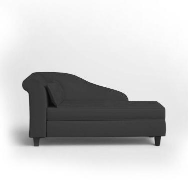 Imagem de Recamier Diva França 1,60m Suede Preto - Inova Decor