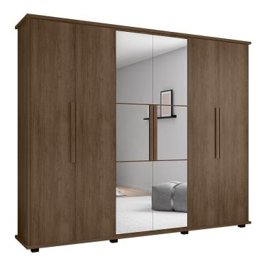 Imagem de Roupeiro 6 Portas Bérgamo Freijó Com Espelho