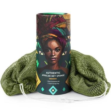 Imagem de Esponja de rede africana MINISENTIALS Afro Scrub, nylon esfoliante