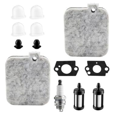 Imagem de Ownengin Filtro de ar BG50 BG55 para Stihl BG85 BG65 BG 55 BG 85 SH55 SH85 SH 55 BG45 BG46 peças de soprador de folhas 4229-120-1800 com kit de ajuste de vela de ignição de lâmpada de primer de