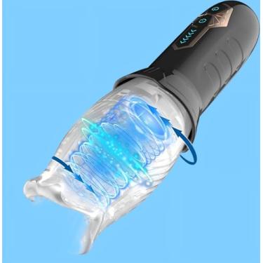 Imagem de Automatic Male Masturbator Cup, Quiet Adult Sex Toys for Men Realistic Pocket Pussy Vagina with 5 Rotation 10 Vibration Textured Depth Lifelike Soft and Sex Machine Z/Y1 (XXL)