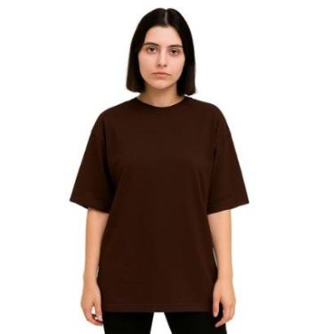 Imagem de Camiseta Oversized Feminina Algodão Treino Academia-Feminino