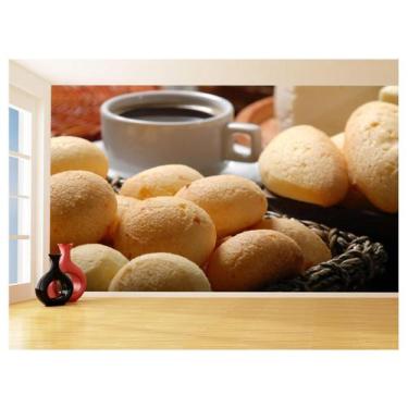 Imagem de Papel De Parede Alimentos Pão De Queijo Quente 3,5M Al336 - Você Decor