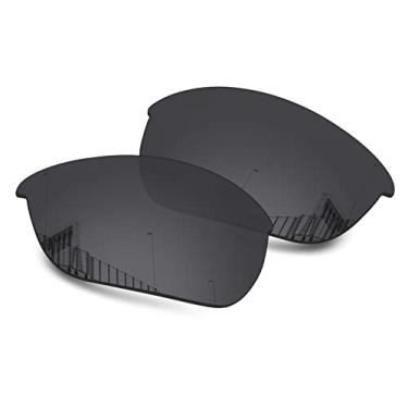 Imagem de Well-aimed Lentes de reposição polarizadas de 1,5 mm para óculos de sol Oakley Half Jacket 63 mm, antiarranhões, resistente a impactos, Preto polarizado - 1,5 mm, One Size
