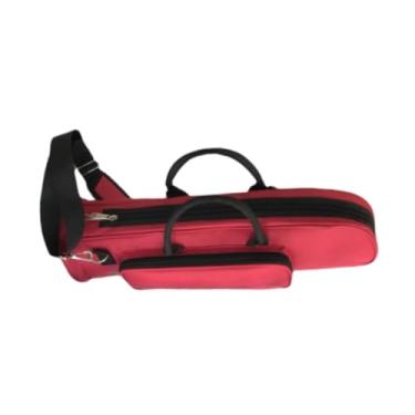 Imagem de Generic Estojo Portátil para Trompete com Bolso, Acolchoado E Feito de Tecido Oxford Grosso, Ideal para Concertos Ao Ar Livre E Apresentações em Palco, Vermelho