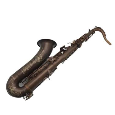 Imagem de Instrumento de saxofone saxofone tenor de cobre, instrumento musical Bb Tune, desempenho profissional para iniciantes (A)