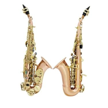 Imagem de Instrumento de saxofone Bb Saxofone Soprano Bronze Fósforo Cobre B Plano com Caixa de Saxofone Acessórios Profissionais Instrumentos de Sopro de Madeira