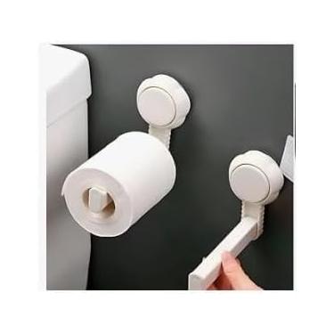 Imagem de Suporte Porta Papel Higiênico Parede Banheiro Com Ventosa (1 SUPORTE)