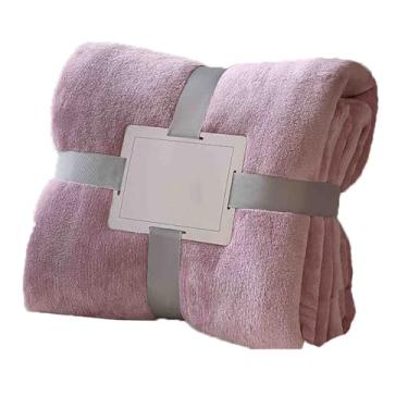 Imagem de Cobertor de lã com peso e mantas fofas femininas masculinas para cama adulto casal solteiro para sofá grosso e quente macio confortável para inverno outono lavável na máquina (roxo, 152 x 201 cm)