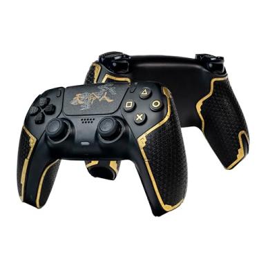 Imagem de Controller Grips for PS5 DualSense, Skin kit,Anti-Skid, Multi-Texture, Sweat Absorption, Pre-Cut Grips Tape, by SHADOW BOOLT (Black & Gold, Guardian Series 2.0 for DualSense)