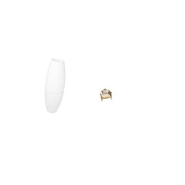 Imagem de Gralara Elegante Luminária de Chão de Papel com Design de Sofá de Madeira em Miniatura, Protetor de Lâmpada Criativo E Mobília de Casa de Bonecas para Decoraç