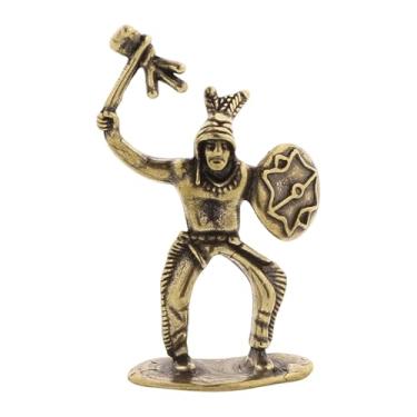 Imagem de Generic Estátua de de bronze em miniatura para mesa, peça central, escultura, figura de guerreiro em miniatura para família, amigos e festivais, com Escudo