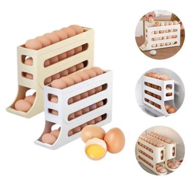 Imagem de Porta Ovos 4 Andares Gaveta Dispenser Com Sistema Deslizante