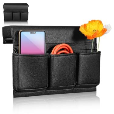 Imagem de Angoily Organizador de apoio de braço para carro, caixa de armazenamento, almofada de porta, suporte de porta lateral, acessórios de couro para carro