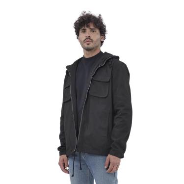 Imagem de Jaqueta Sarja Parka Masculina Com Bolso Algodão Estilo Casual-Masculino