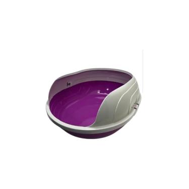 Imagem de Furacão Pet Bandeja Higiênica para Gatos, Plástico, Rosa, Design Moderno, 44 x 28 x 7 cm