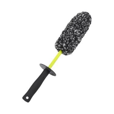 Imagem de Escova De Limpeza Para Rodas Cinza-Verde Com Cerdas Sintéticas Macias 