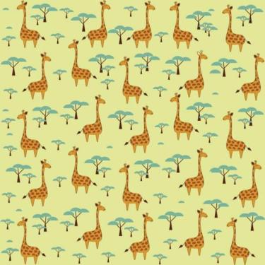 Imagem de Papel De Parede Infantil Girafa Safari