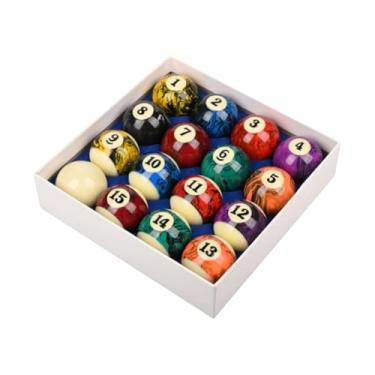 Imagem de Colaxi Conjunto de 16 bolas de bilhar de resina de 2,25 polegadas para jogos de bilhar, acessórios para mesa de bilhar, ideal para clubes, lazer e torneios
