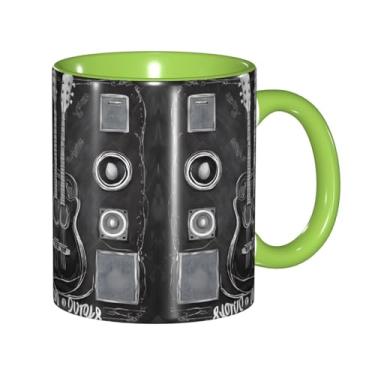 Imagem de Zeraoke Love Rock Print Canecas de café criativas, personalizadas, presente para a família, tamanho 325 ml, unissex