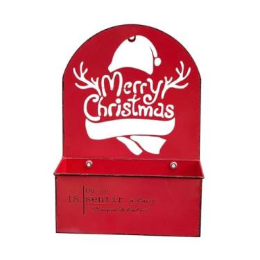 Imagem de Bothyi Vaso de Parede para Plantas, Ideal para Decoração de Natal, em Ferro, Removível E Perfeito para Pendurar Na Parede, Chapéu Oco Vermelho